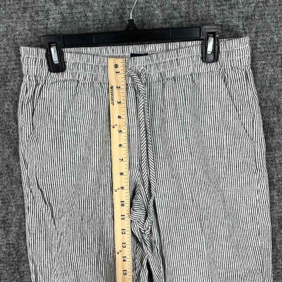 J.Crew Pants Womens 8 Linen‎ Blend High Waist Pull On Drawstring Lounge Casual - Picture 7 of 9